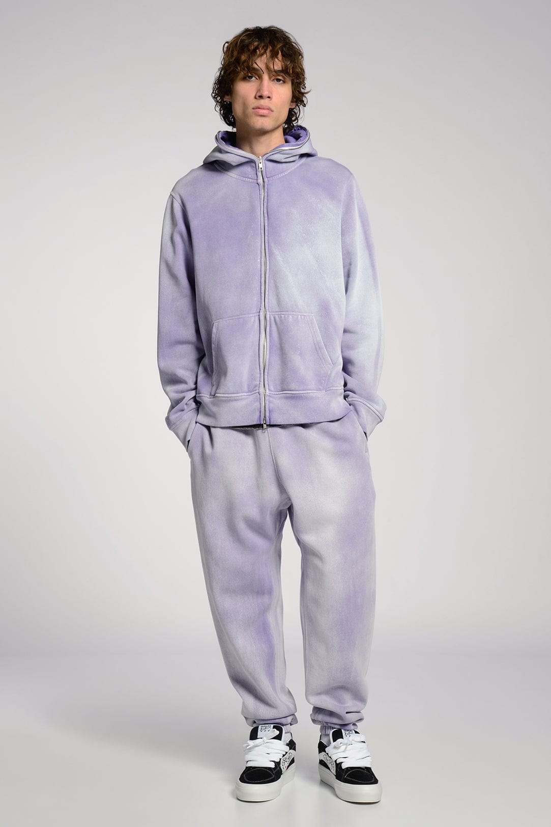 Exclusive Full Zip Body Bag Hoodie - Sheen Frosted Grape