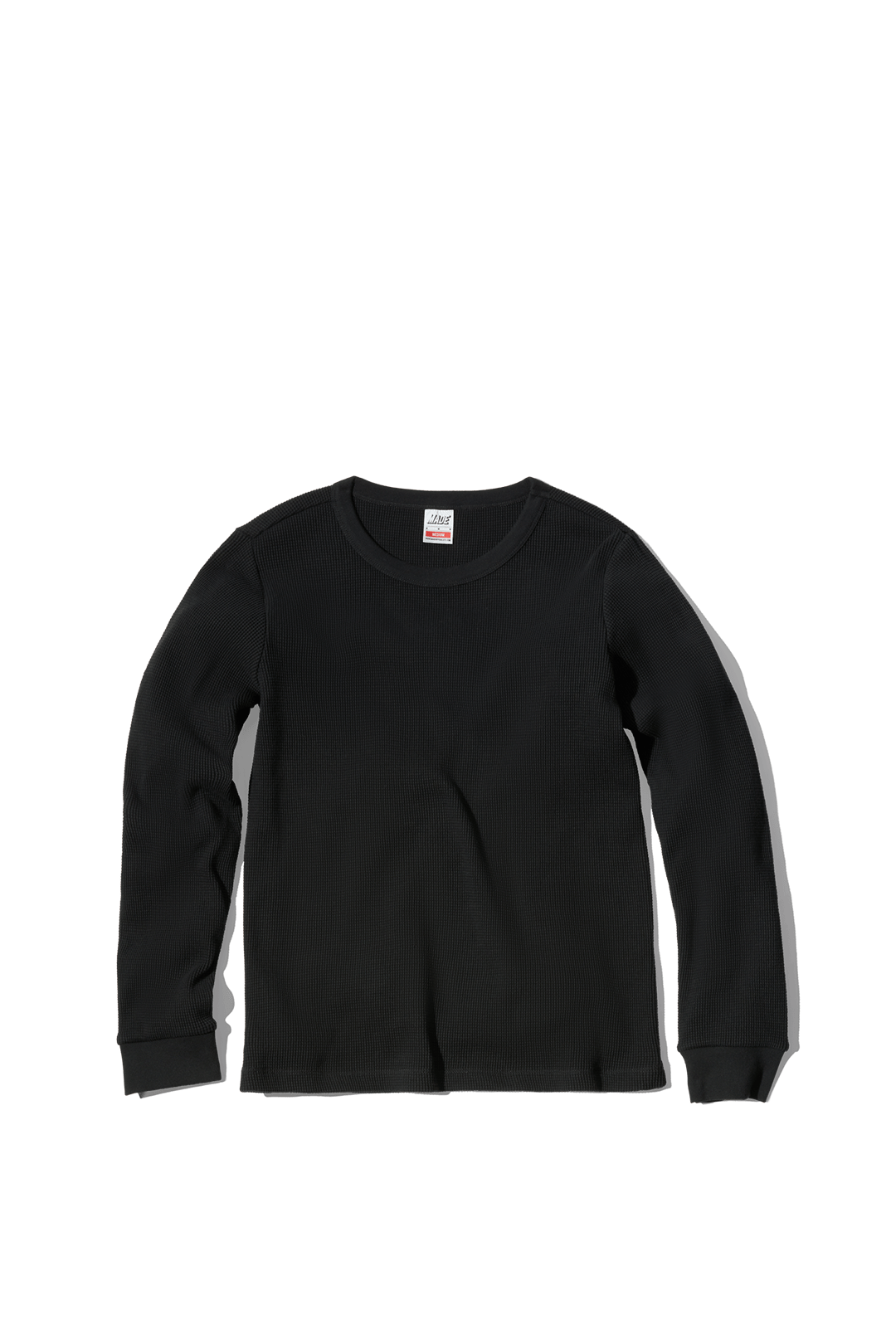 Crew Neck Black Long John Shirt HEATTECH Fleece Crew Neck Long