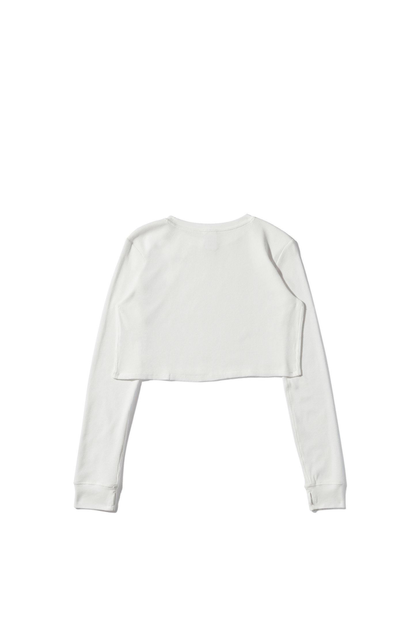 Ready to Dye Cropped Thermal Longsleeve Tee