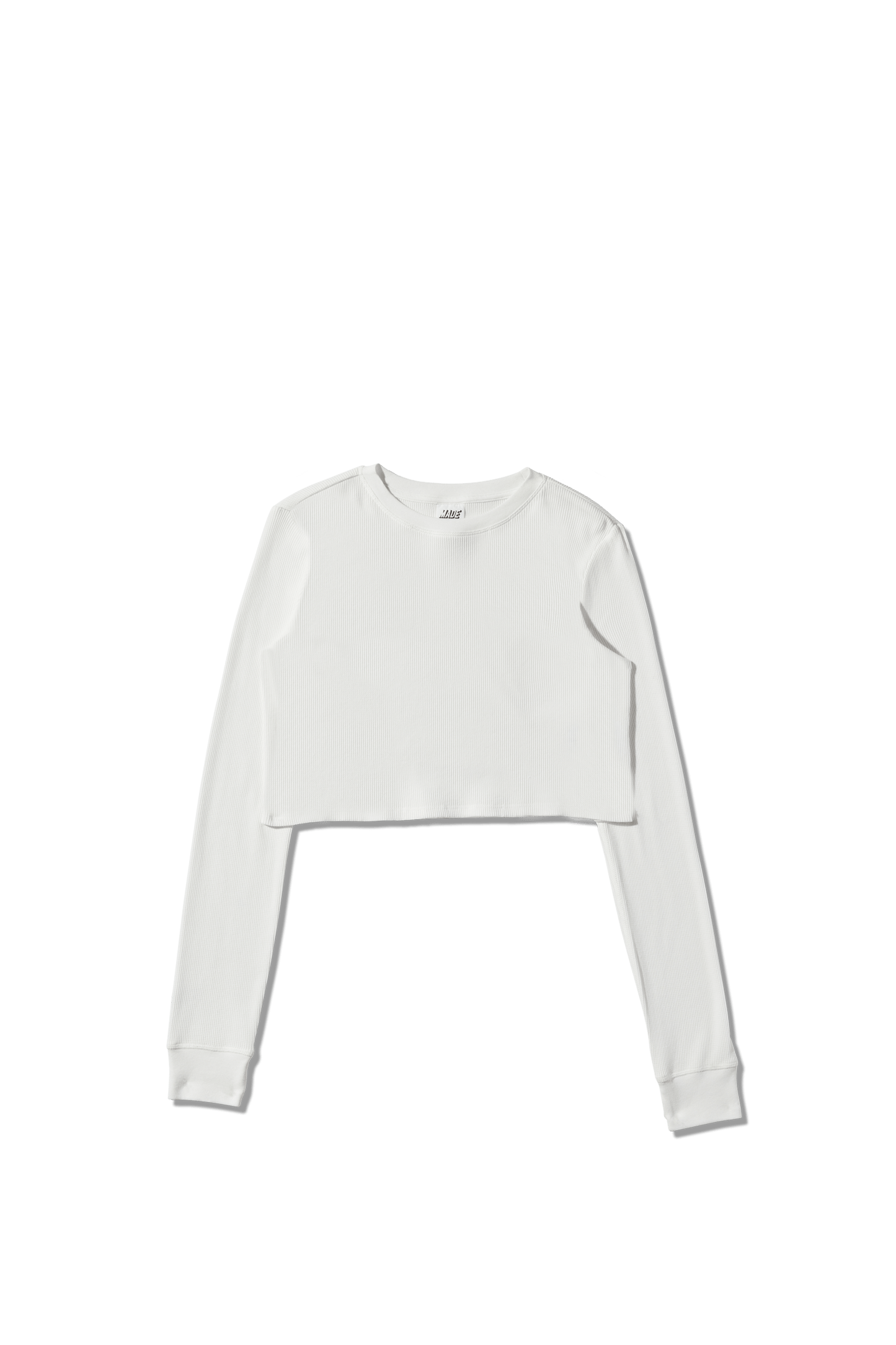 Ready to Dye Cropped Thermal Longsleeve Tee