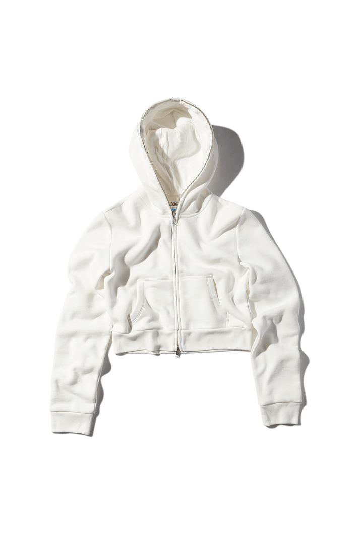 Cropped Full Zip Body Bag Hoodie