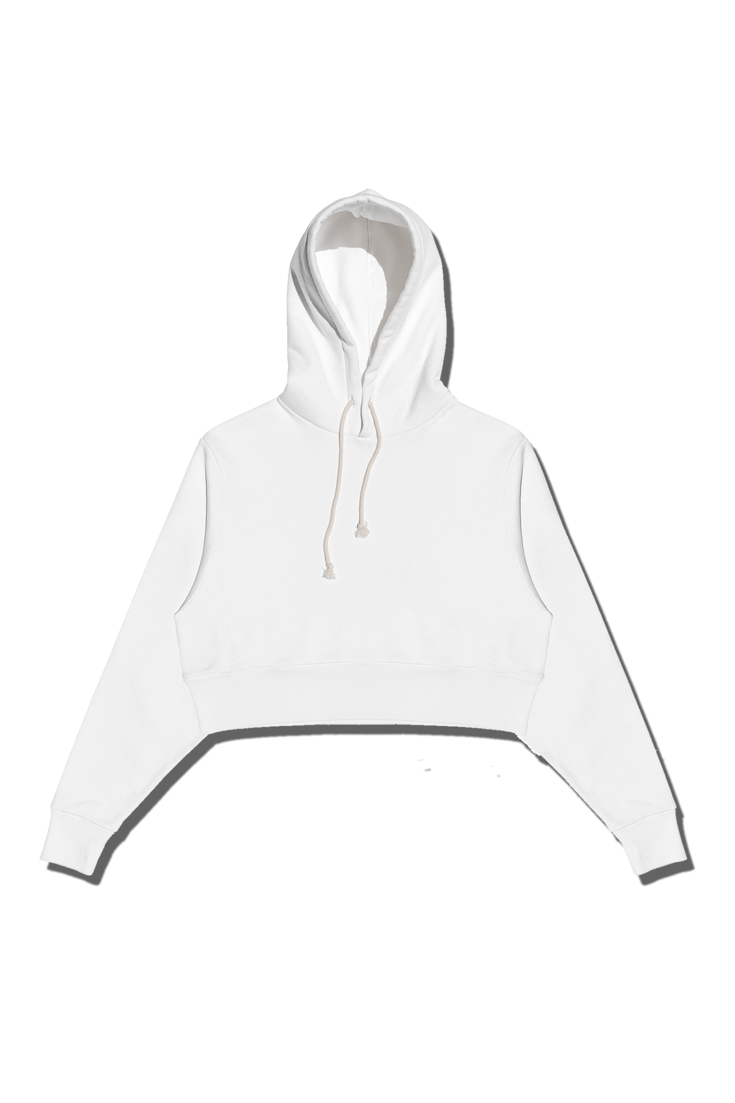 Plain white cropped 2024 hoodie