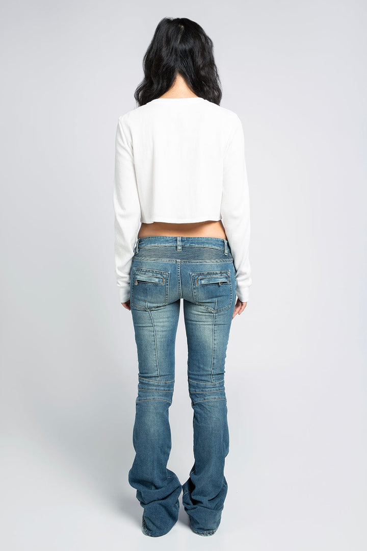 Cropped Thermal Longsleeve Tee