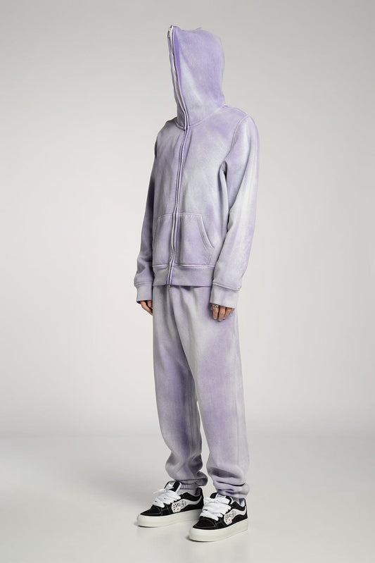 Exclusive Full Zip Body Bag Hoodie - Sheen Frosted Grape