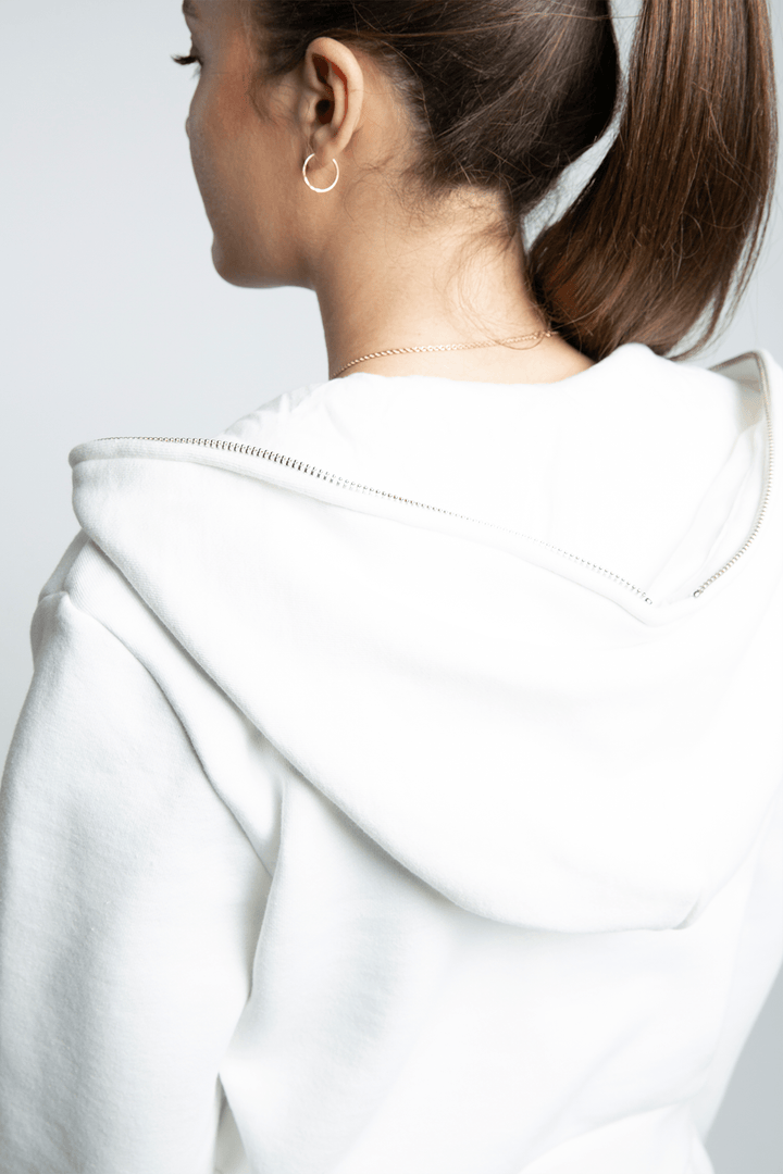 Cropped Full Zip Body Bag Hoodie