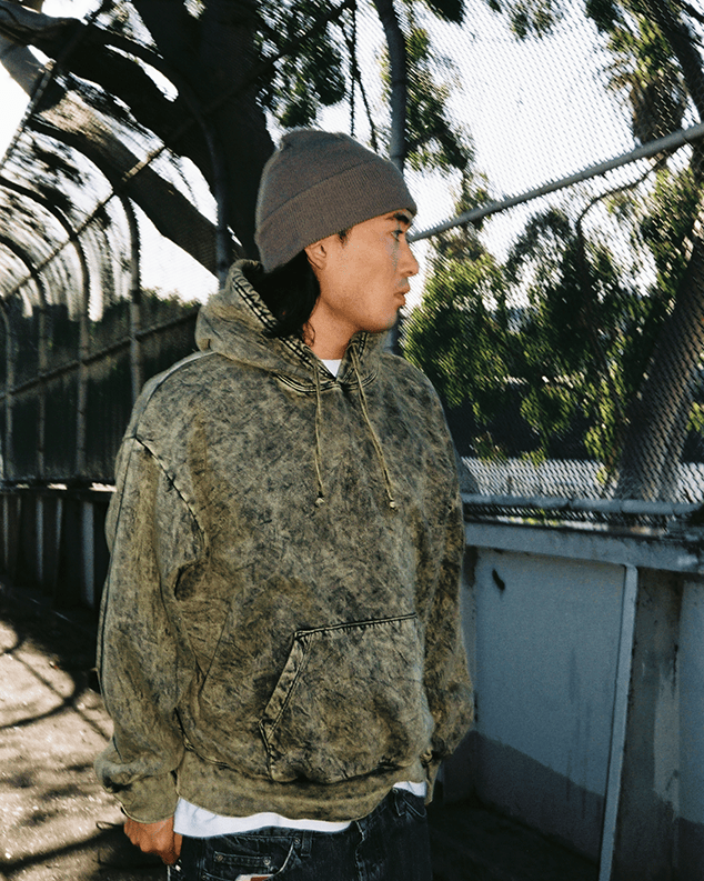 Acid Wash Park Hoodie