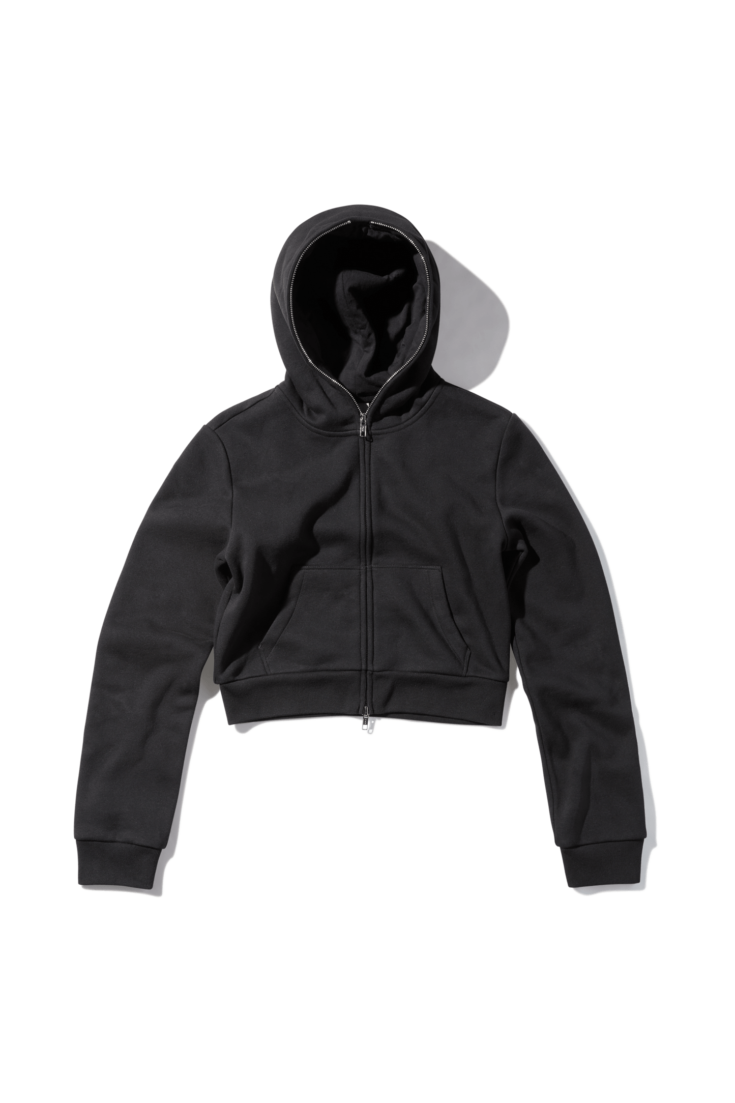 Cropped black 2025 zip up