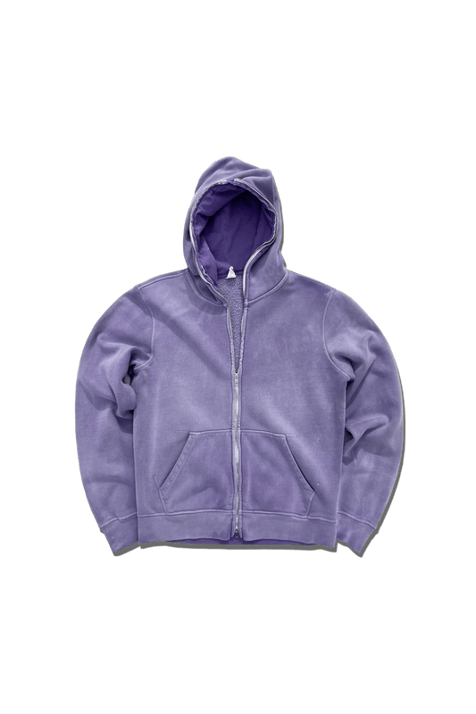 Exclusive Full Zip Body Bag Hoodie - Sheen Frosted Grape