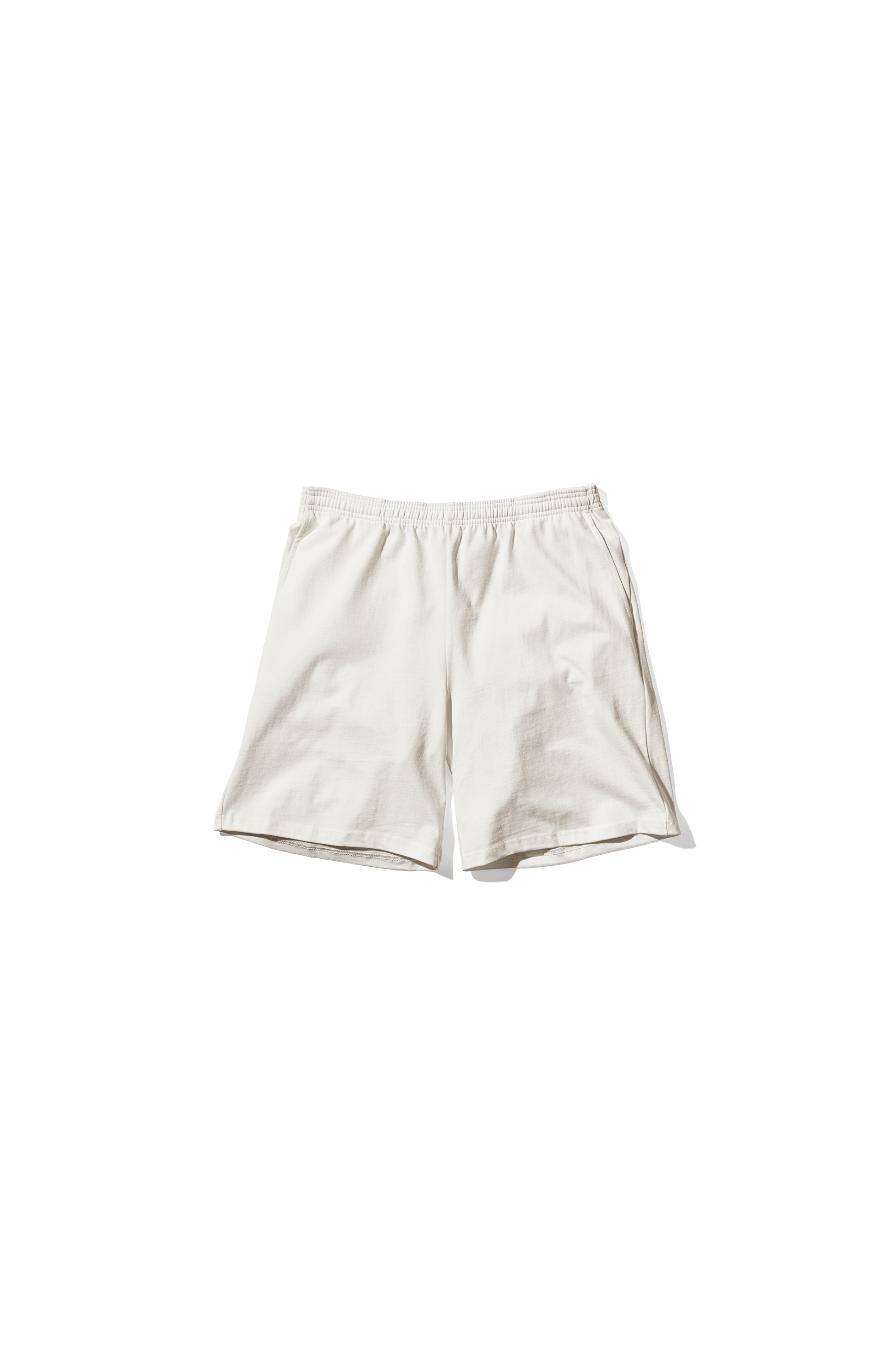 Cotton jersey basketball shorts in white