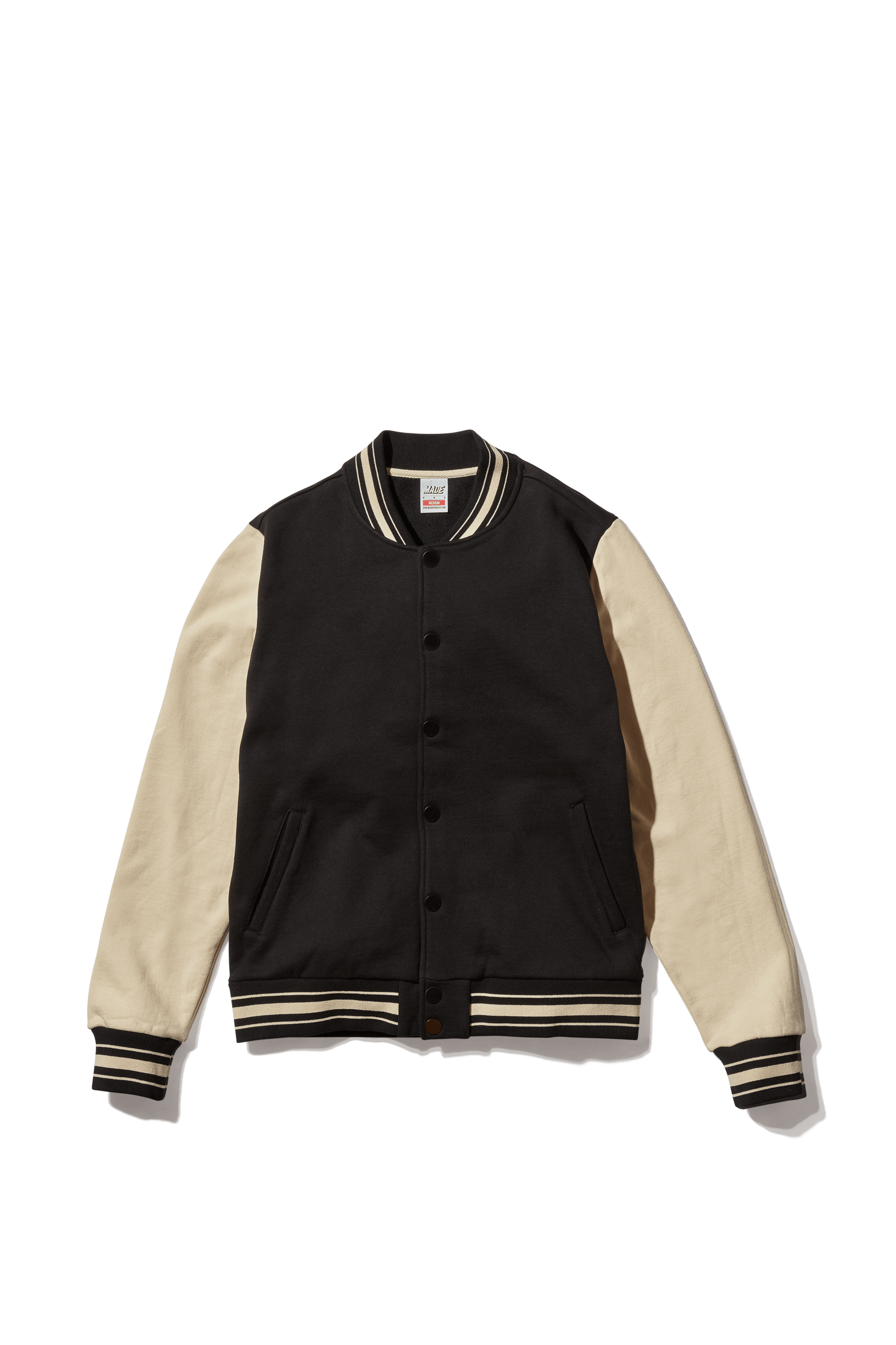 Jacket Makers Varsity Jacket with Cream Sleeves