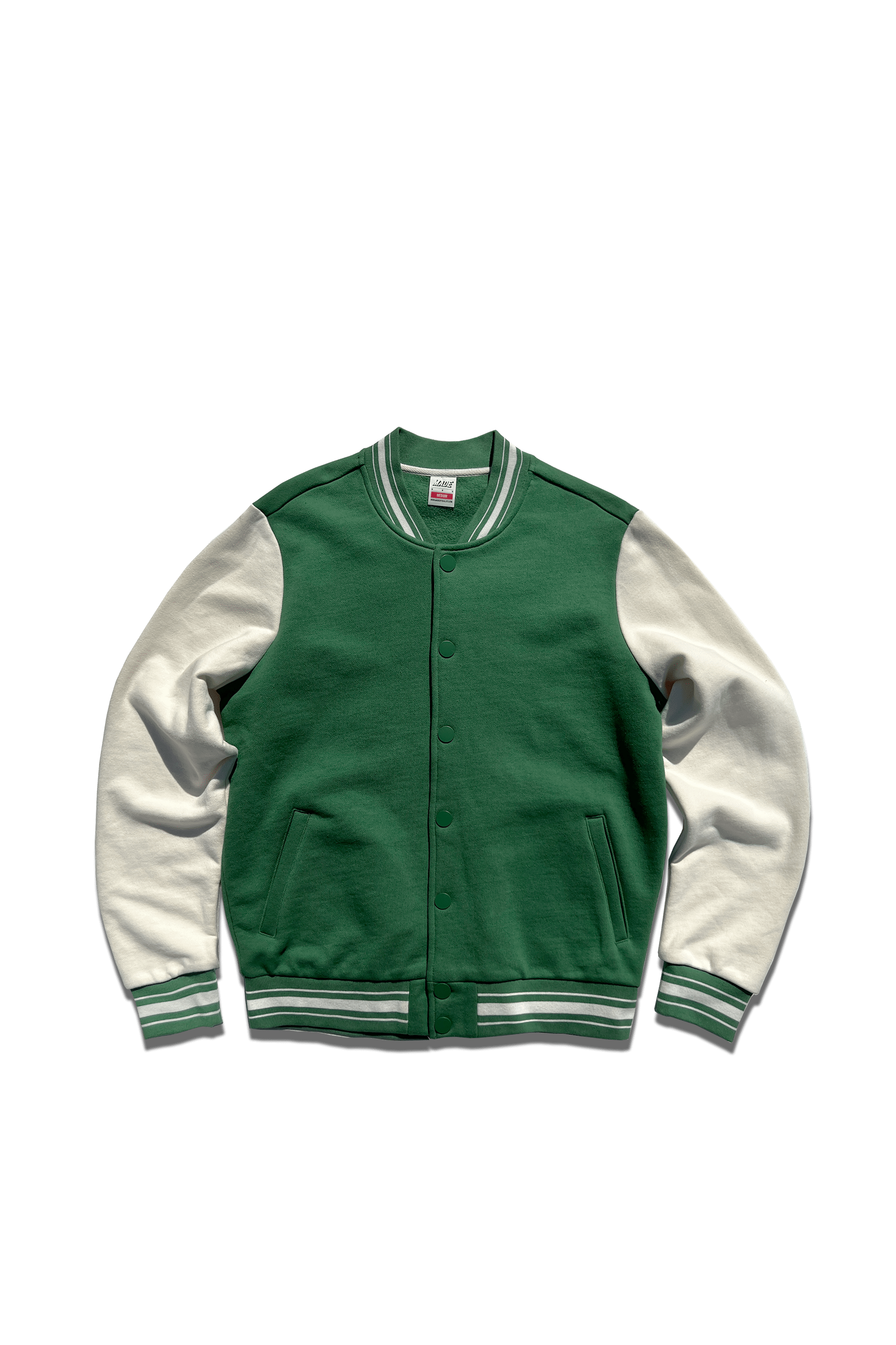 green varsity jacket