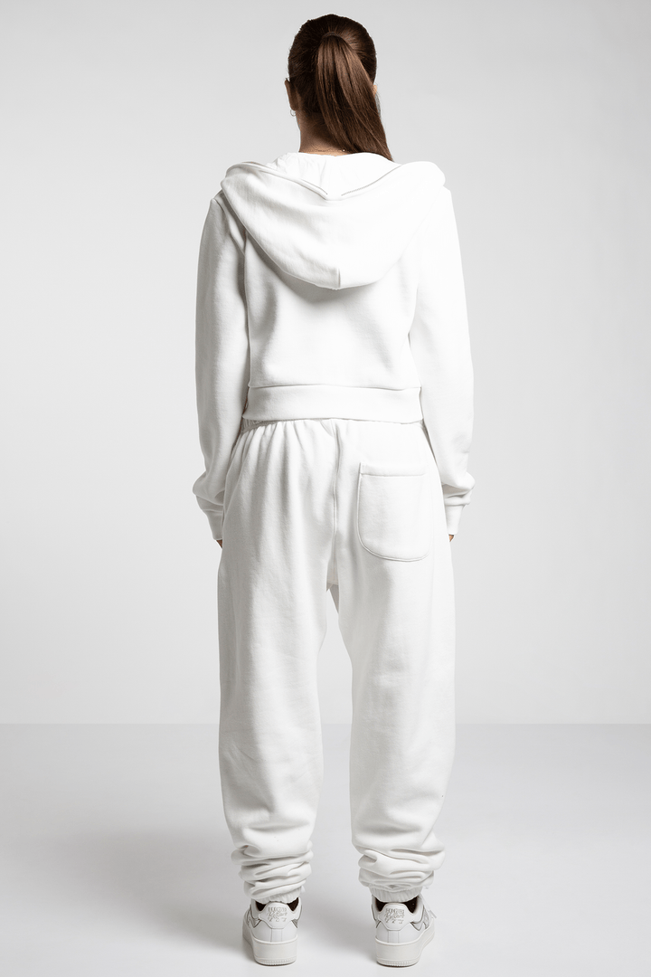 Ready To Dye Cropped Full Zip Body Bag Hoodie