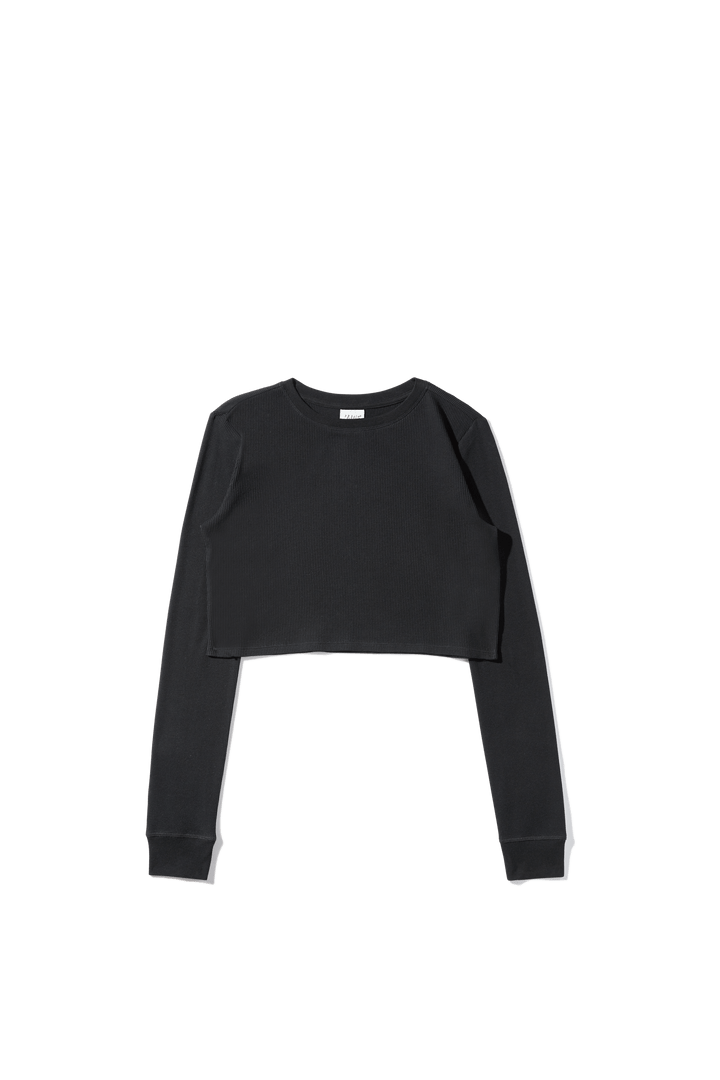Cropped Thermal Longsleeve Tee